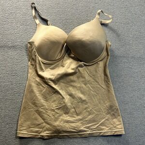 Self Expressions Maidenform Shaping Cami Built In Bra 36C‎ Nude Underwire Tank